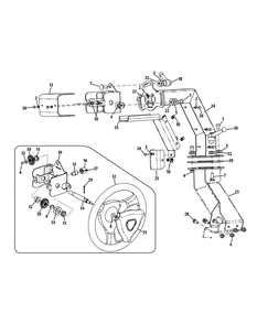 Steering Column Diagram and Parts List for S7237-KW LP-53AP8DU8750-999cc Cub Cadet Lawn Tractor